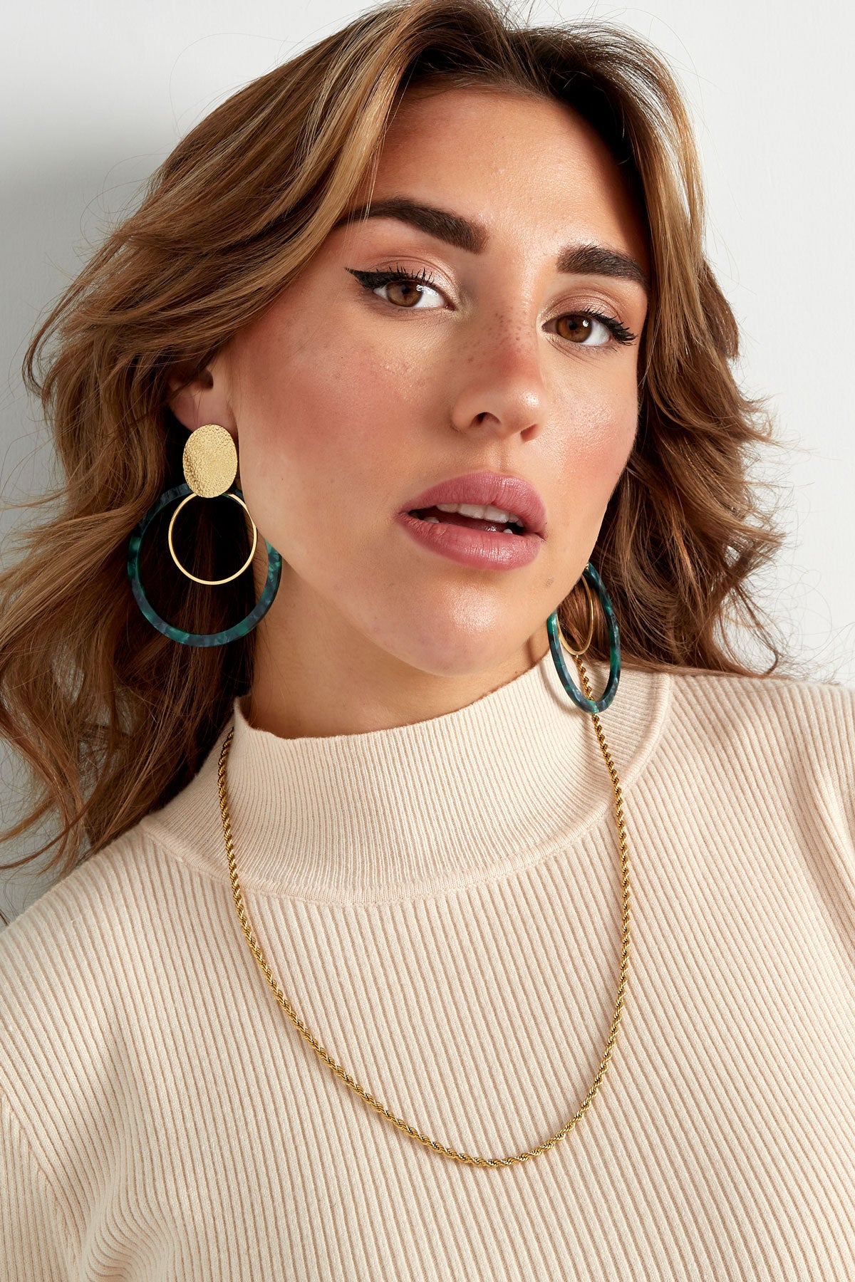 Unisex Gedraaide Ketting, Stainless Steel, Zilver kleur