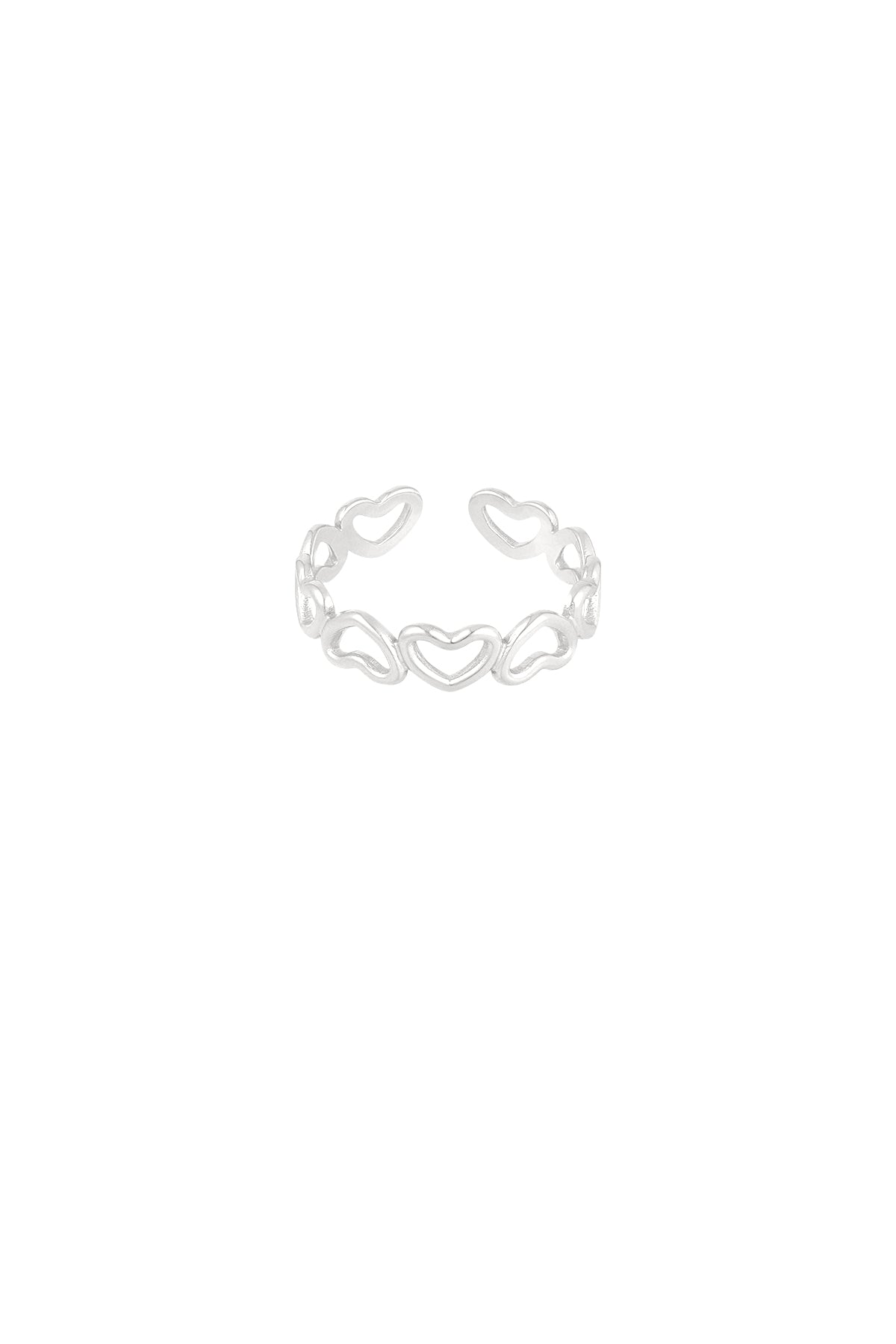 Heart Ring, Zilver kleur