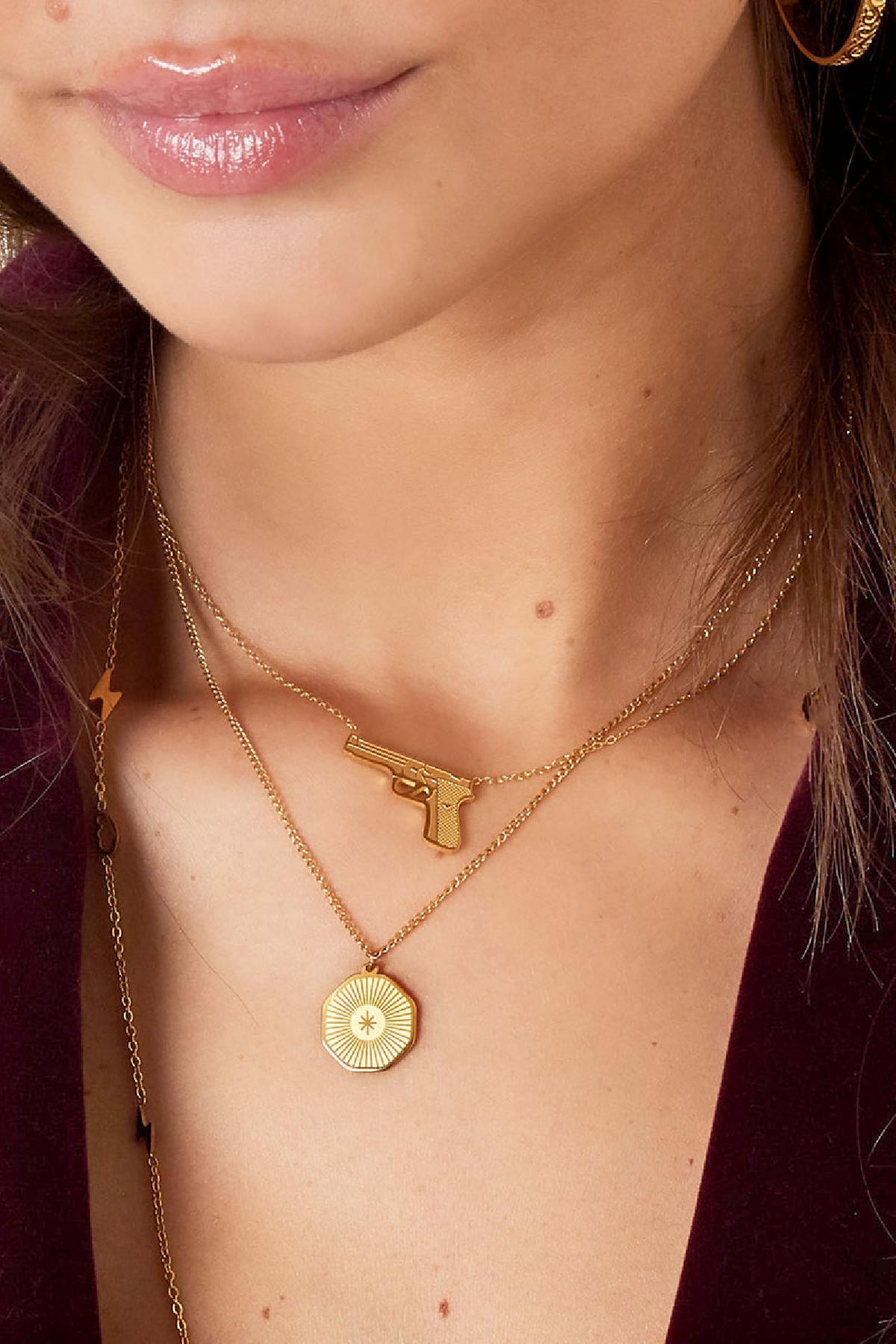 Killer Looks Necklace, Stainless Steel, Goud kleur