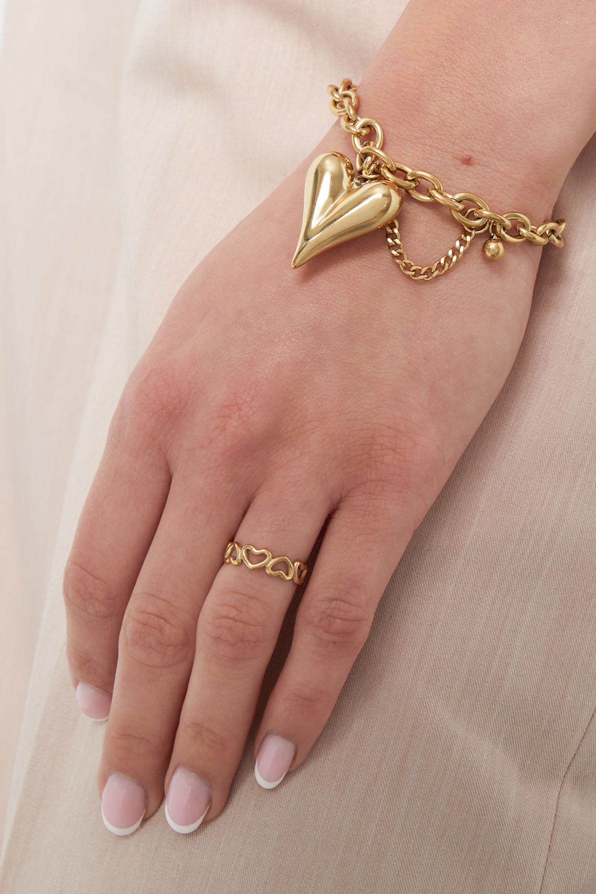 Love All Over Ring, Stainless Steel, Zilver kleur