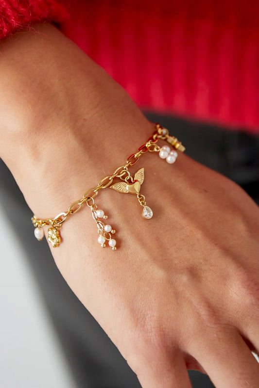 Angel Dust Bedelarmband, Stainless Steel, Zilver kleur