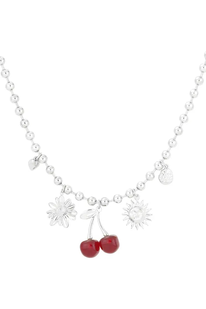 Cherry Crush Necklace, Stainless Steel, Goud kleur