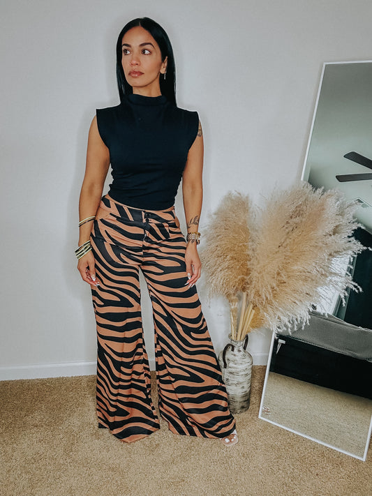 Cut out zebra pants