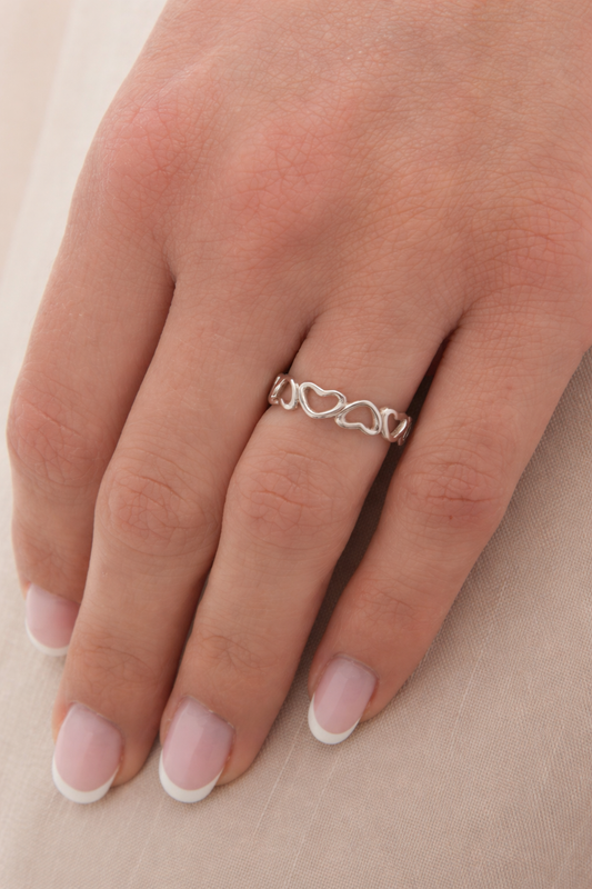 Heart Ring, Zilver kleur