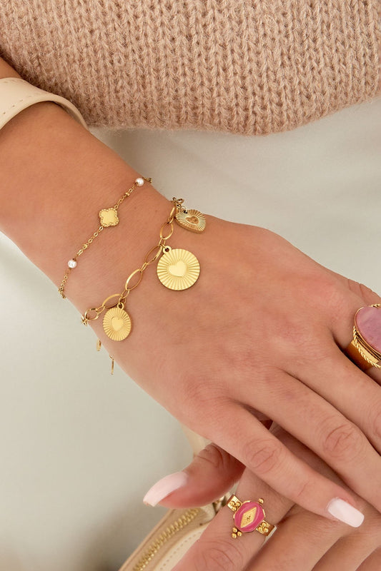 Klaver met Parels Armband