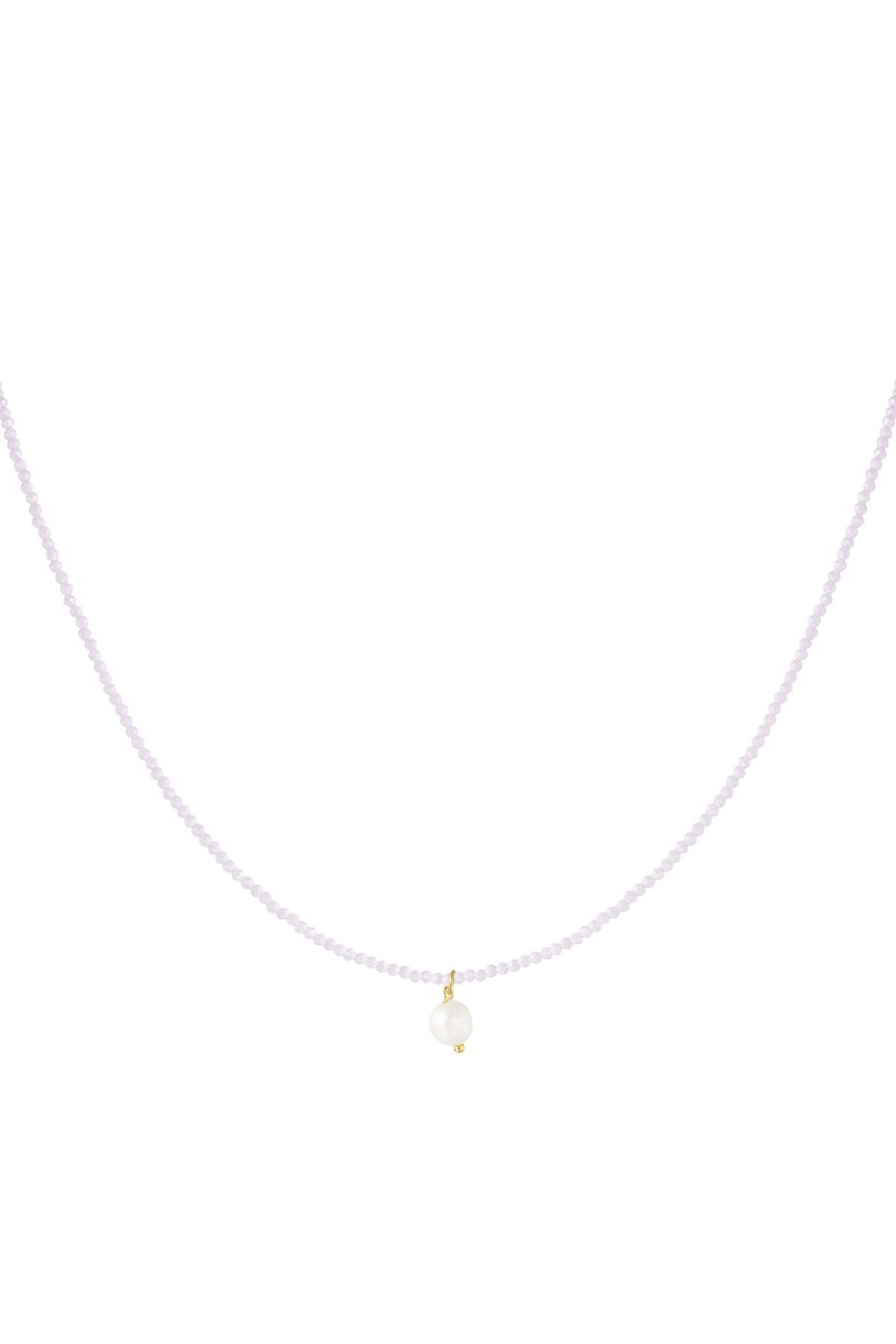 Elegante goudkleurige ketting met glanzende parel, perfect voor een chique en vrouwelijke look.