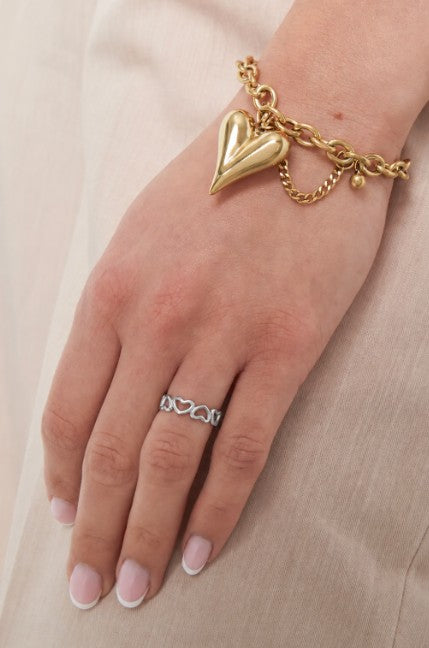 Heart Ring, Zilver kleur