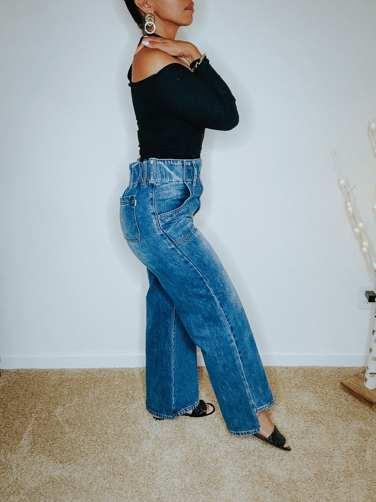 High Waisted big pockets jeans