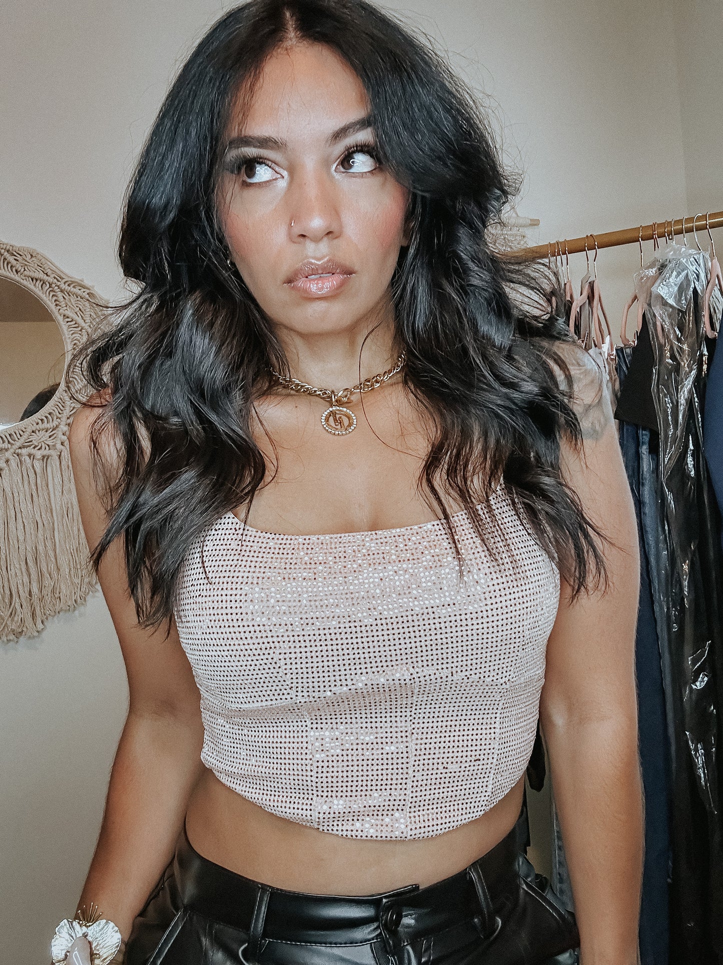 Blush crop top