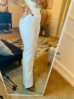 White linen pants